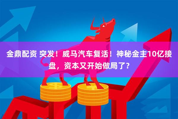 金鼎配资 突发！威马汽车复活！神秘金主10亿接盘，资本又开始做局了？